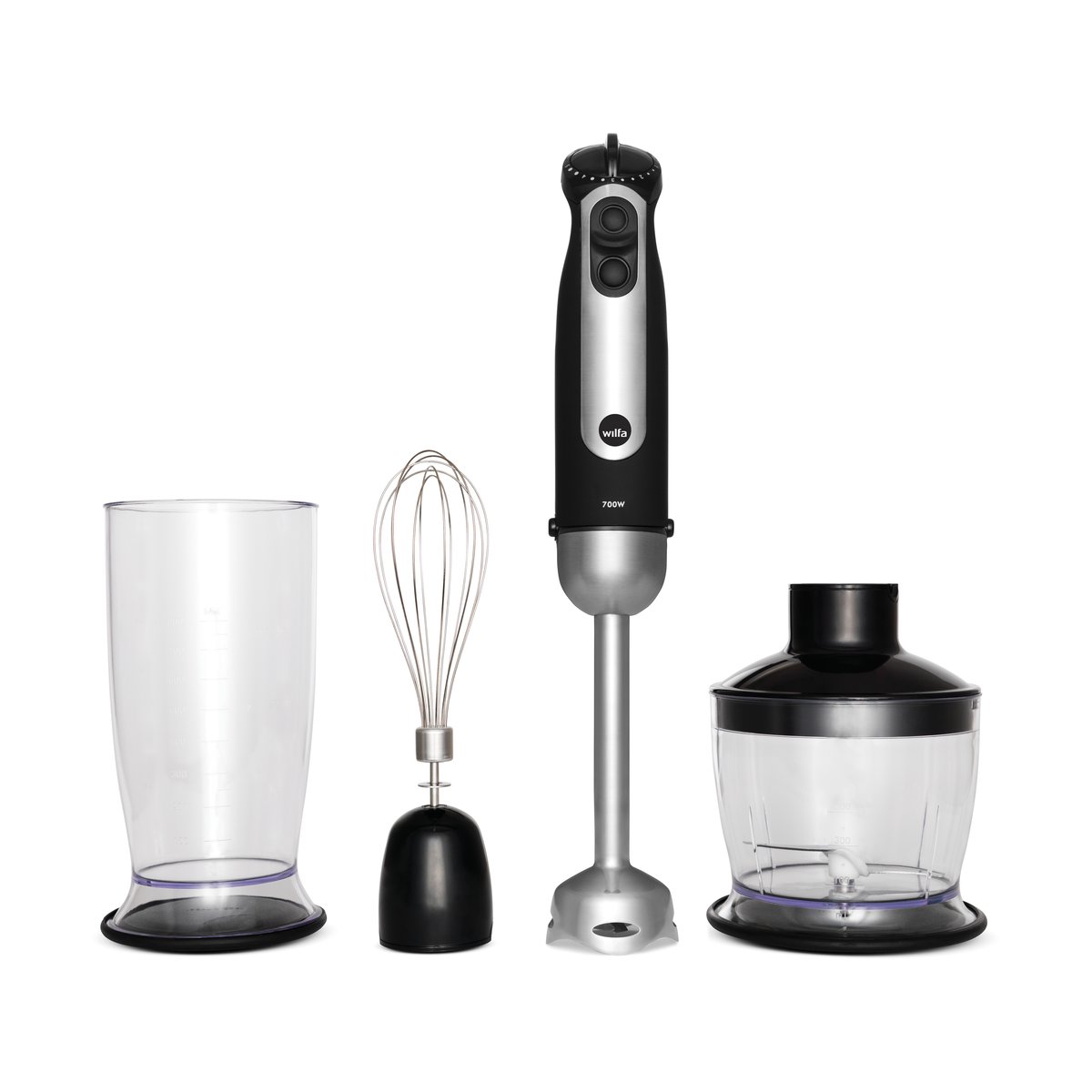 Wilfa SM-1FP Essential Mix & Chop Stabmixer-Set Silber
