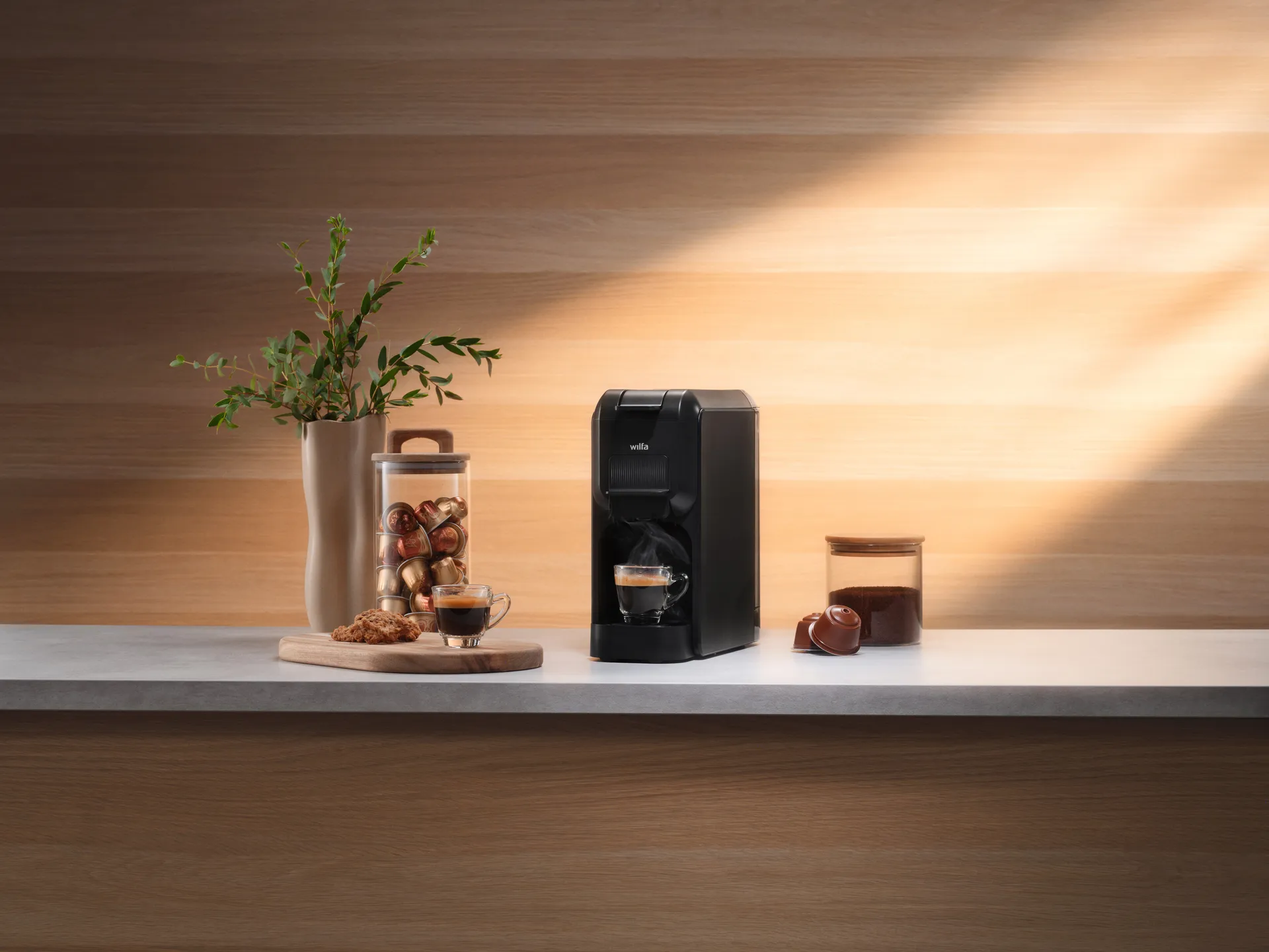 Volo MMA1T-TC15 Multi Mini Kaffeemaschine, Schwarz Wilfa