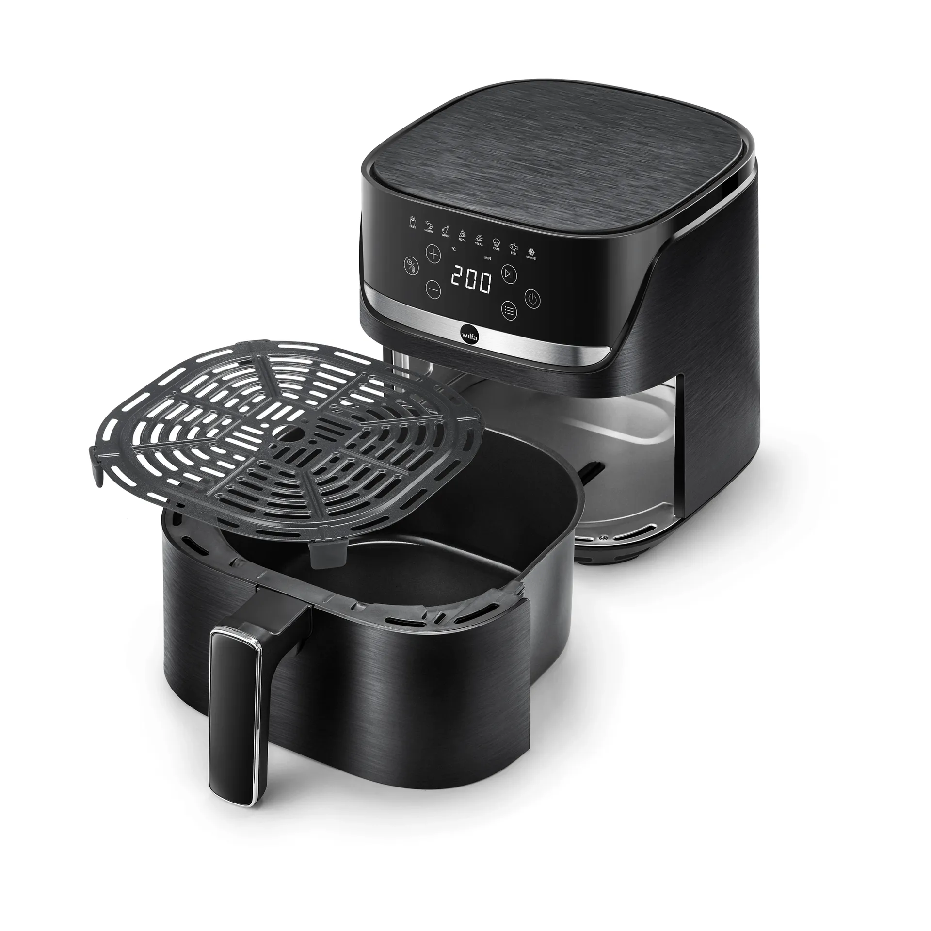 Wilfa AF4B-40P Crispier Heißluftfritteuse, Schwarz, 4 l Wilfa