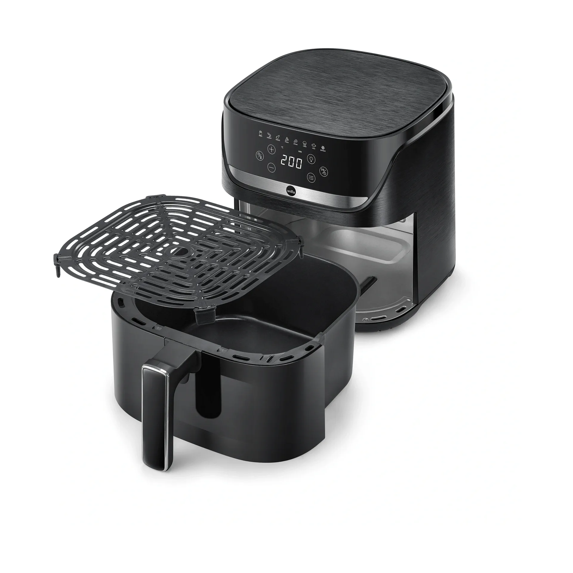 Wilfa AF5B-60P Crispier Heißluftfritteuse, Schwarz, 6 l Wilfa