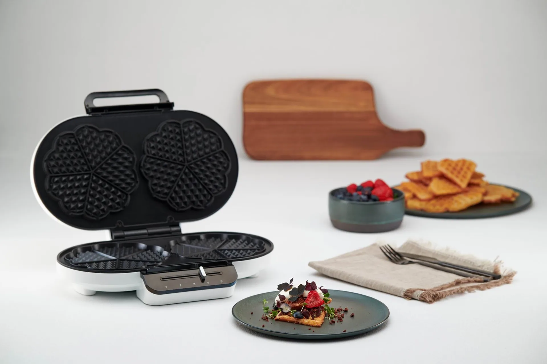Wilfa WDWA-516WP Tradition Double Waffeleisen, Weiß Wilfa