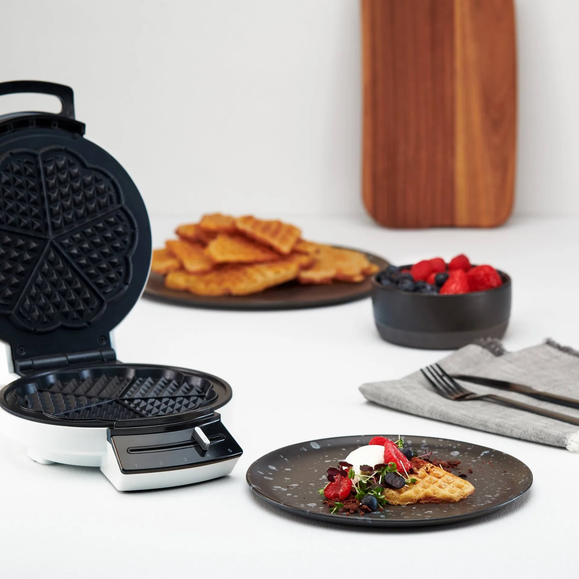 Wilfa WSWA-516WP Tradition Single Waffeleisen, Weiß Wilfa