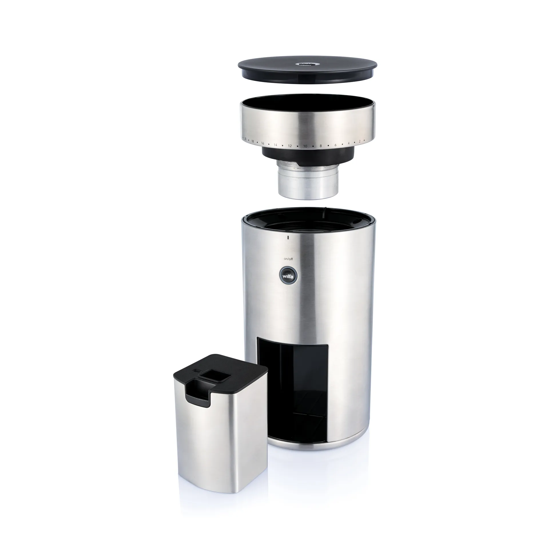 WSFB-100S Kaffeemühle, Silber Wilfa