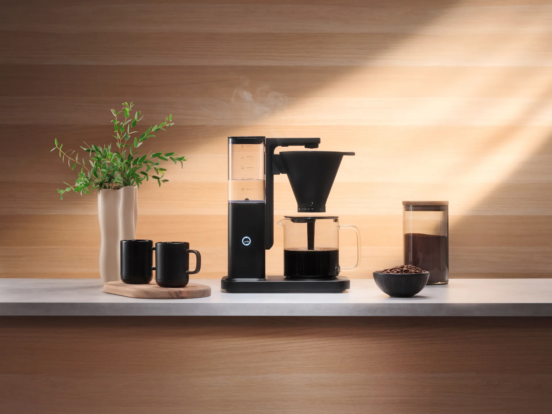 Zense CM10AB-M125 alux Kaffeemaschine, Schwarz Wilfa
