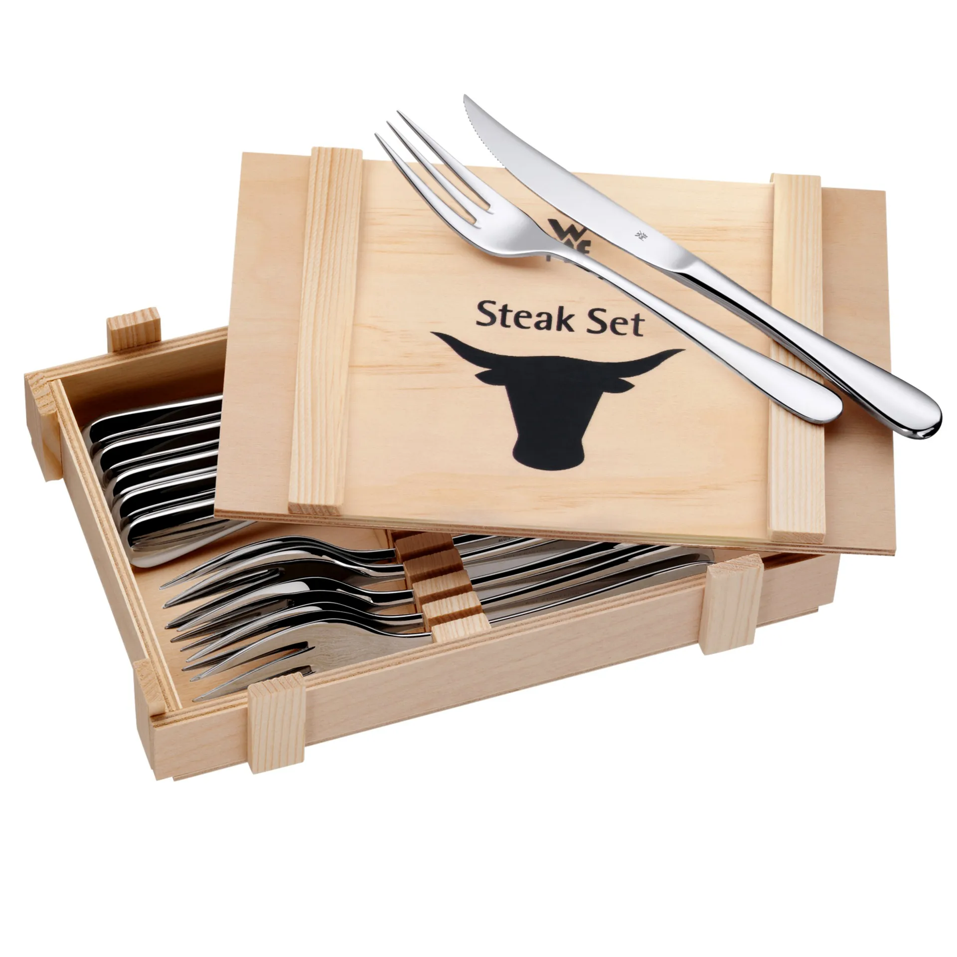 Geschenkidee Grillbesteck 12 Teile, Edelstahl WMF