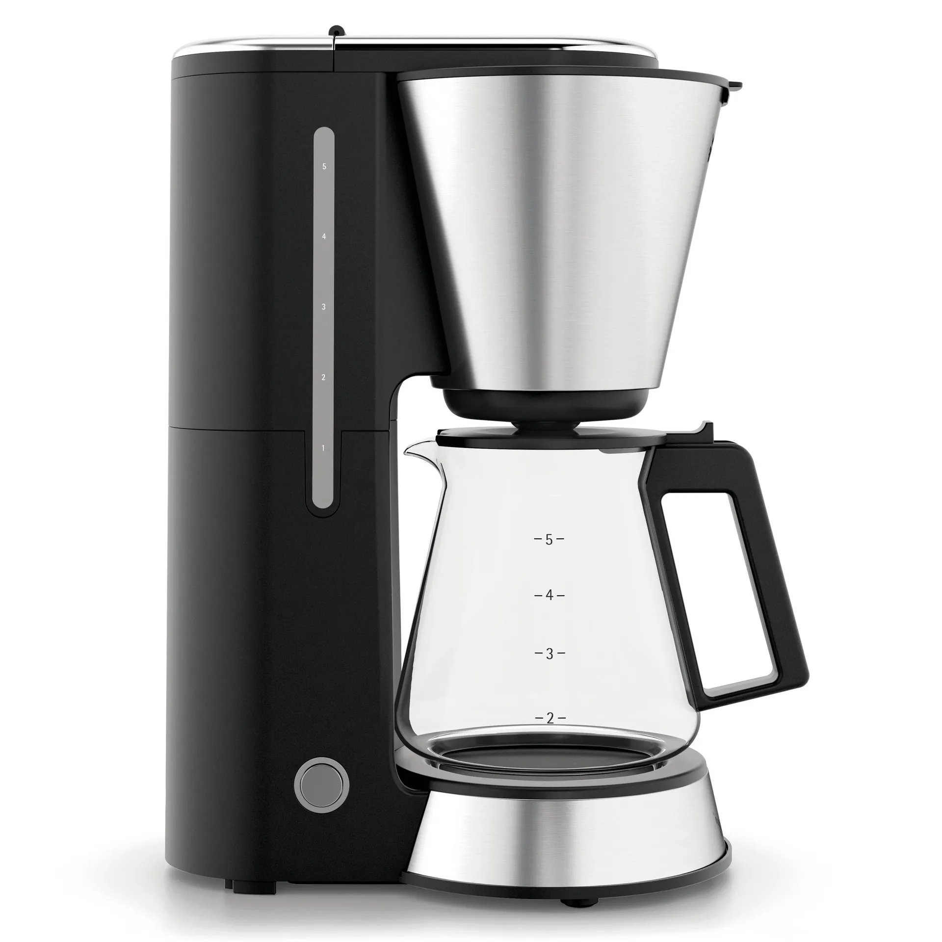 Kitchenminis Kaffeemaschine Glas 5 Tassen, Schwarz-silber WMF
