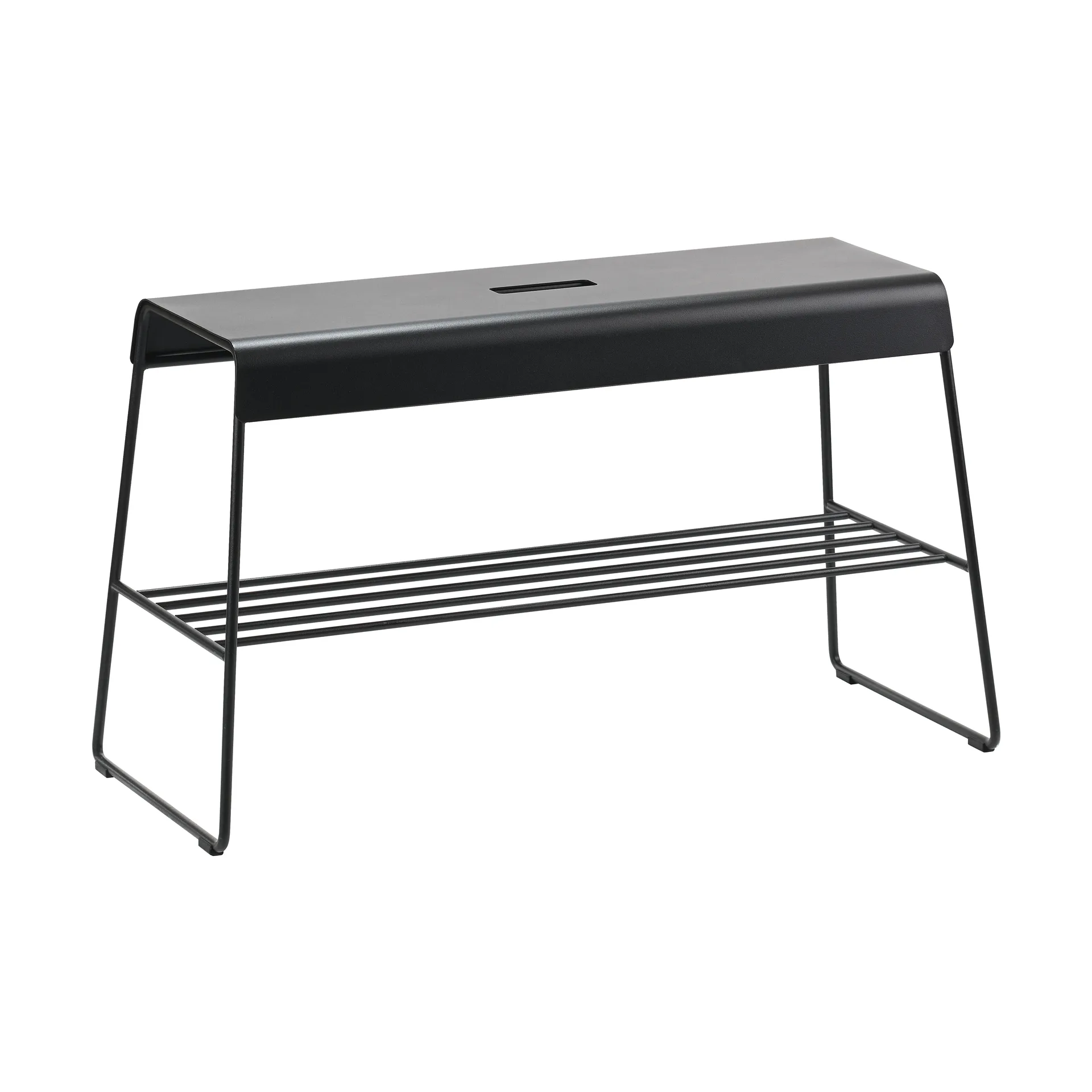 A-bench Outdoor-Bank mit Regal 45 cm, Black Zone Denmark