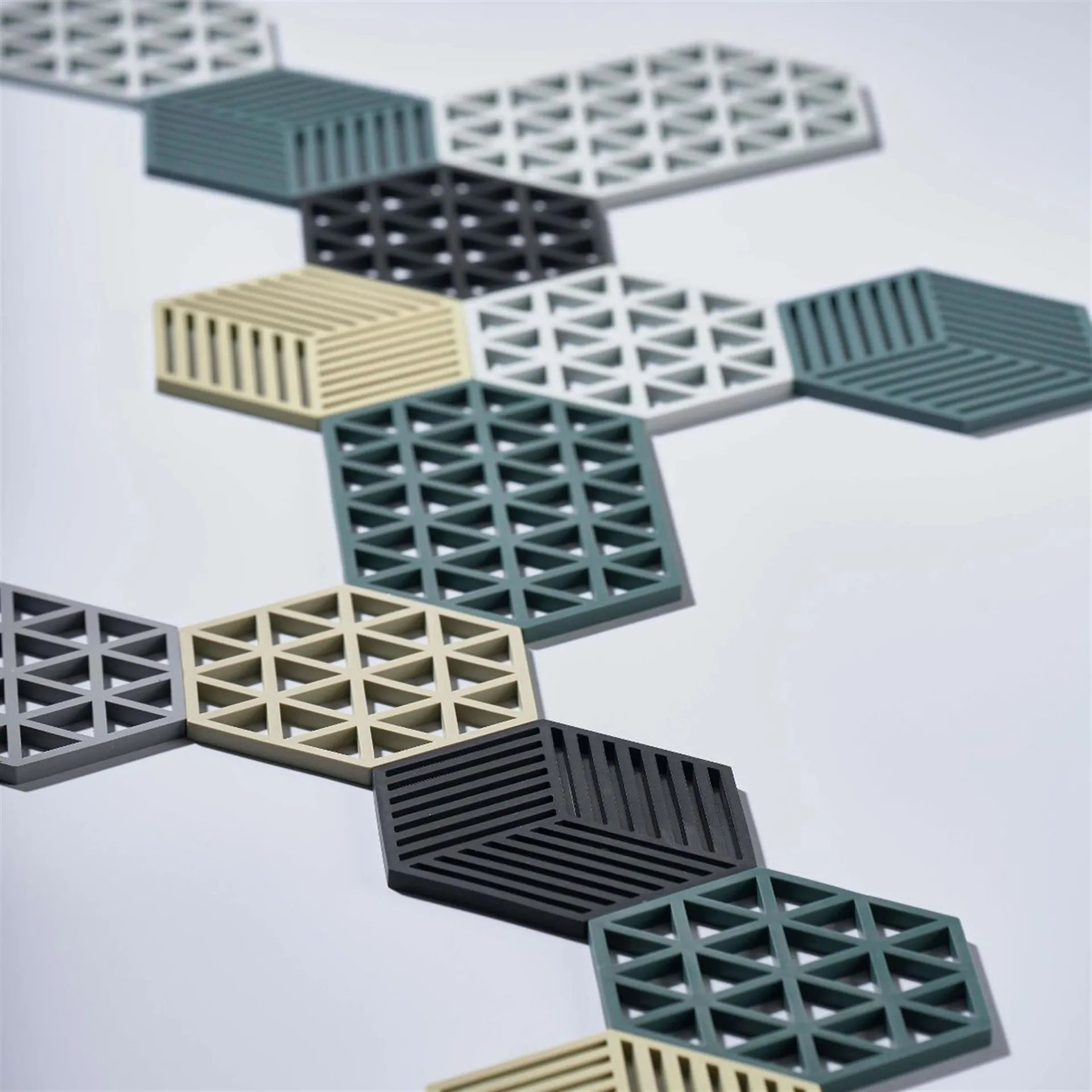 Hexagon Topfuntersetzer, Cool grey Zone Denmark