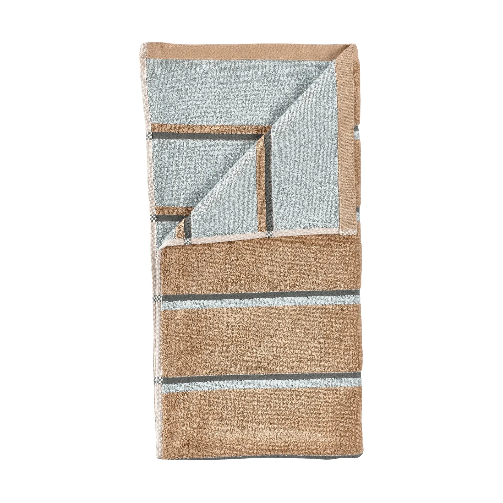 Sauna Handtuch, Camel-ice blue-olive green, 50x100 cm Zone Denmark