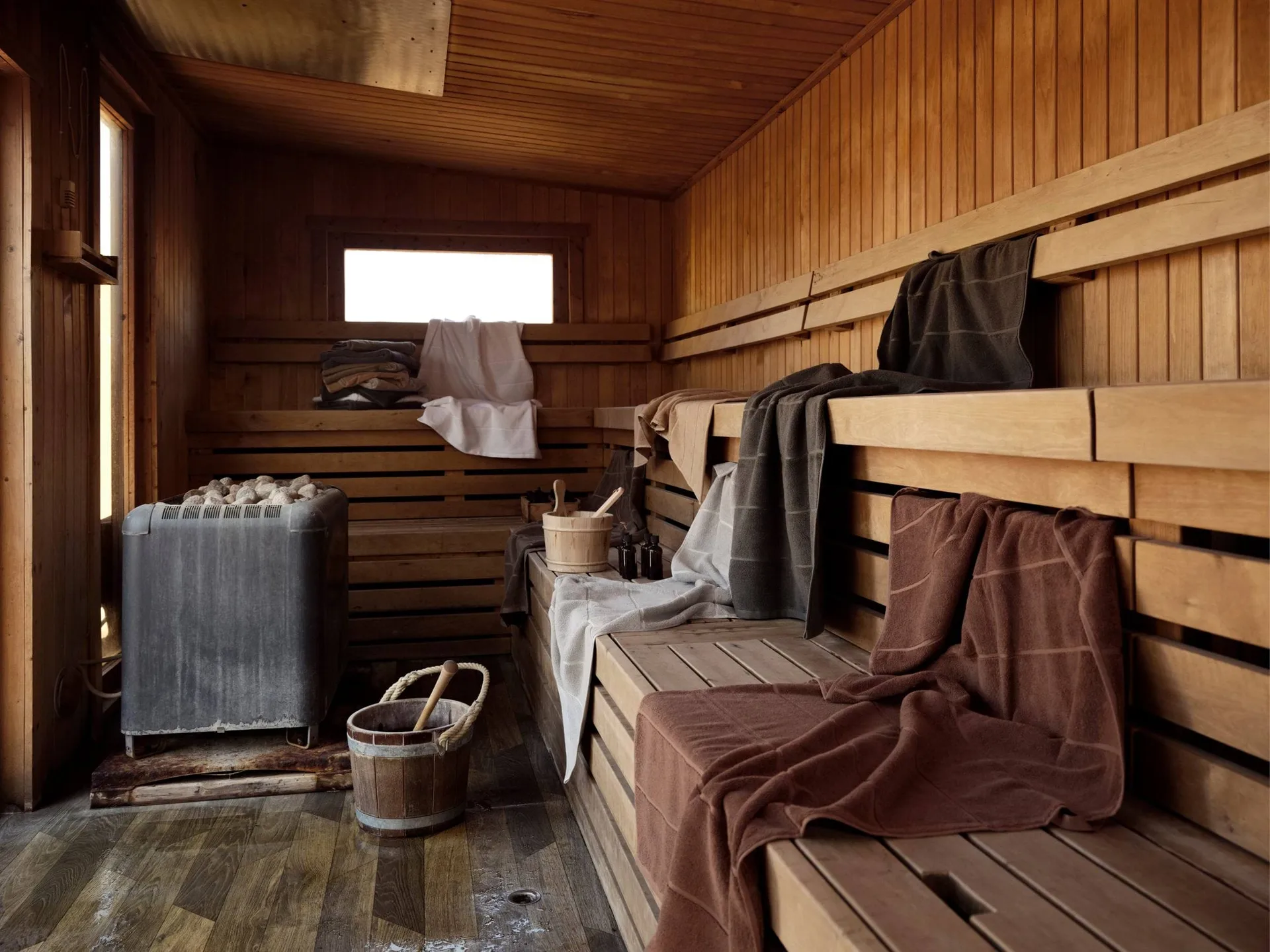 Sauna Handtuch, Grey-blue fog-soft grey, 70x140 cm Zone Denmark
