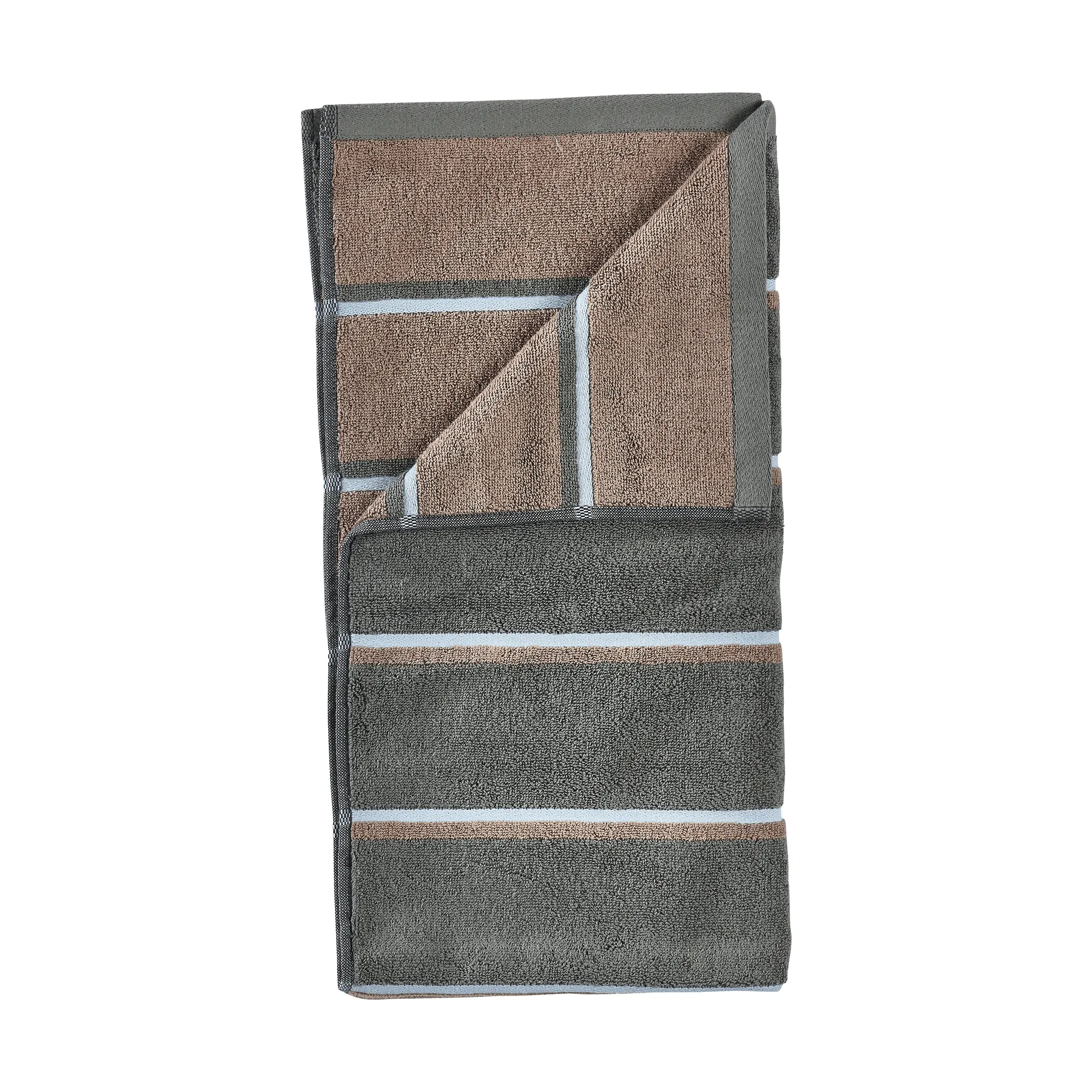 Sauna Handtuch, Olive green-taupe-blue fog, 50x100 cm Zone Denmark