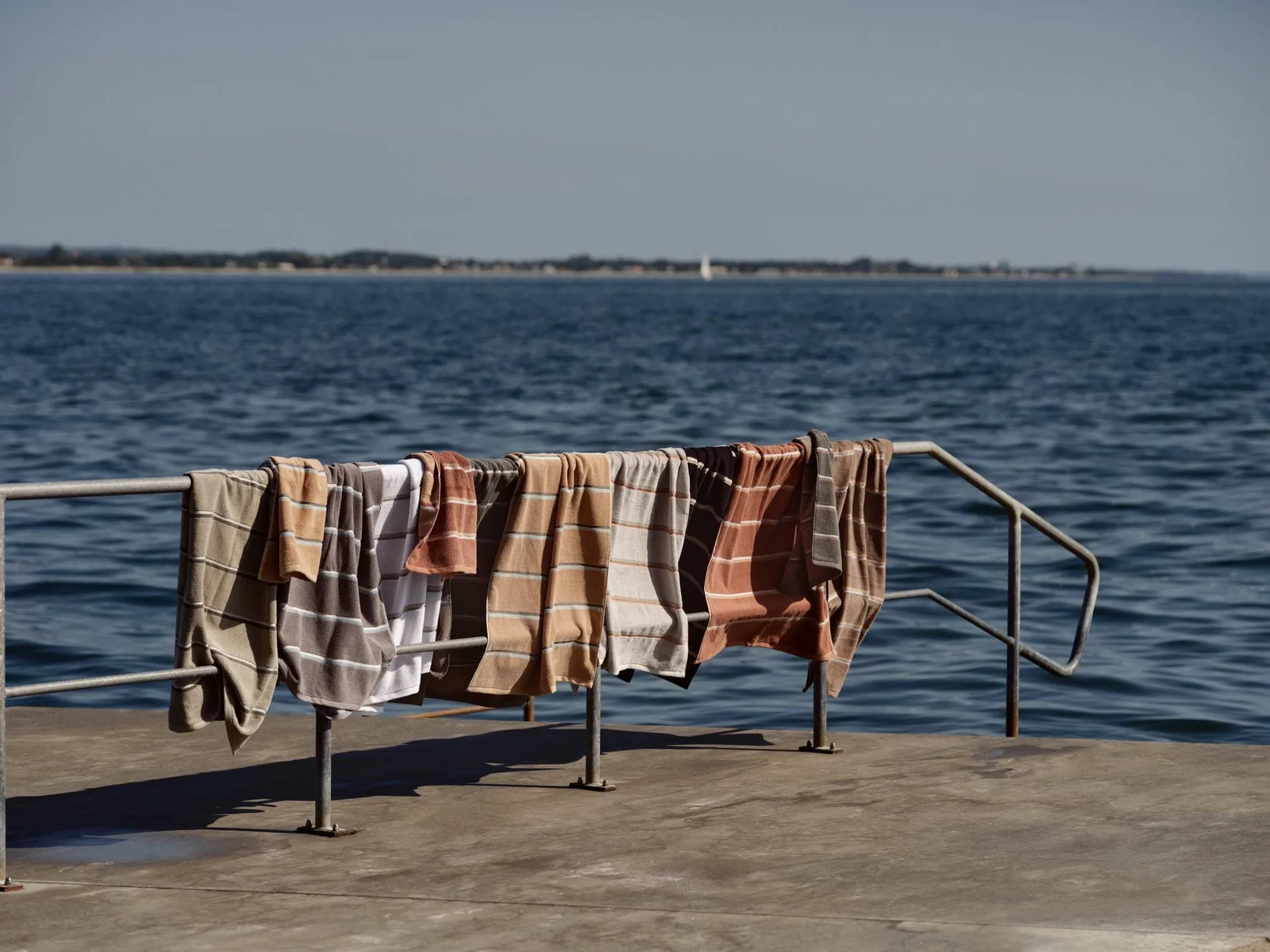 Sauna Handtuch, Soft grey-eucalyptus-terracotta, 50x100 cm Zone Denmark