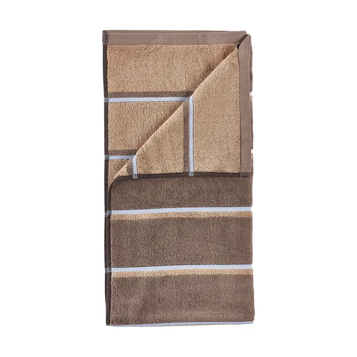 Sauna Handtuch - Taupe-camel-sky blue, 50x100 cm - Zone Denmark
