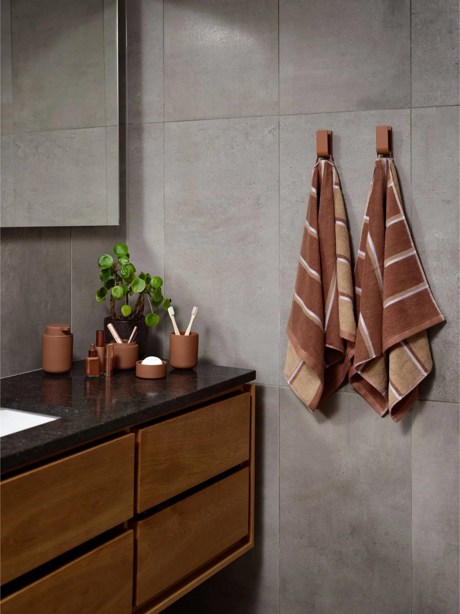 Sauna Handtuch, Terracotta-camel-lupine, 50x100 cm Zone Denmark