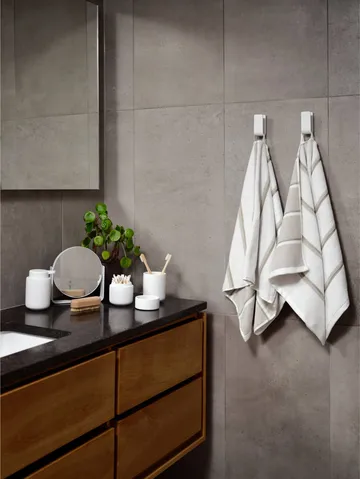 Sauna Handtuch - White-soft grey-eucalyptus, 50x100 cm - Zone Denmark