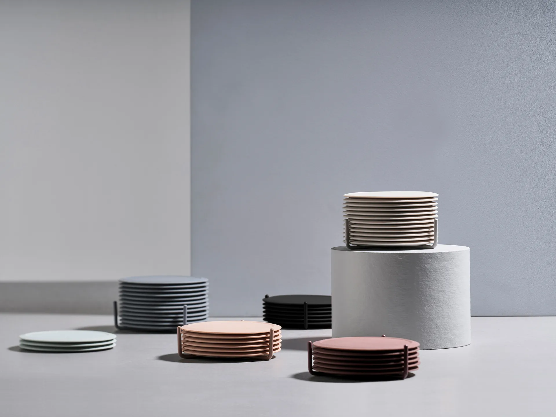 Singles Glasuntersetzer mit Halter, Black Zone Denmark