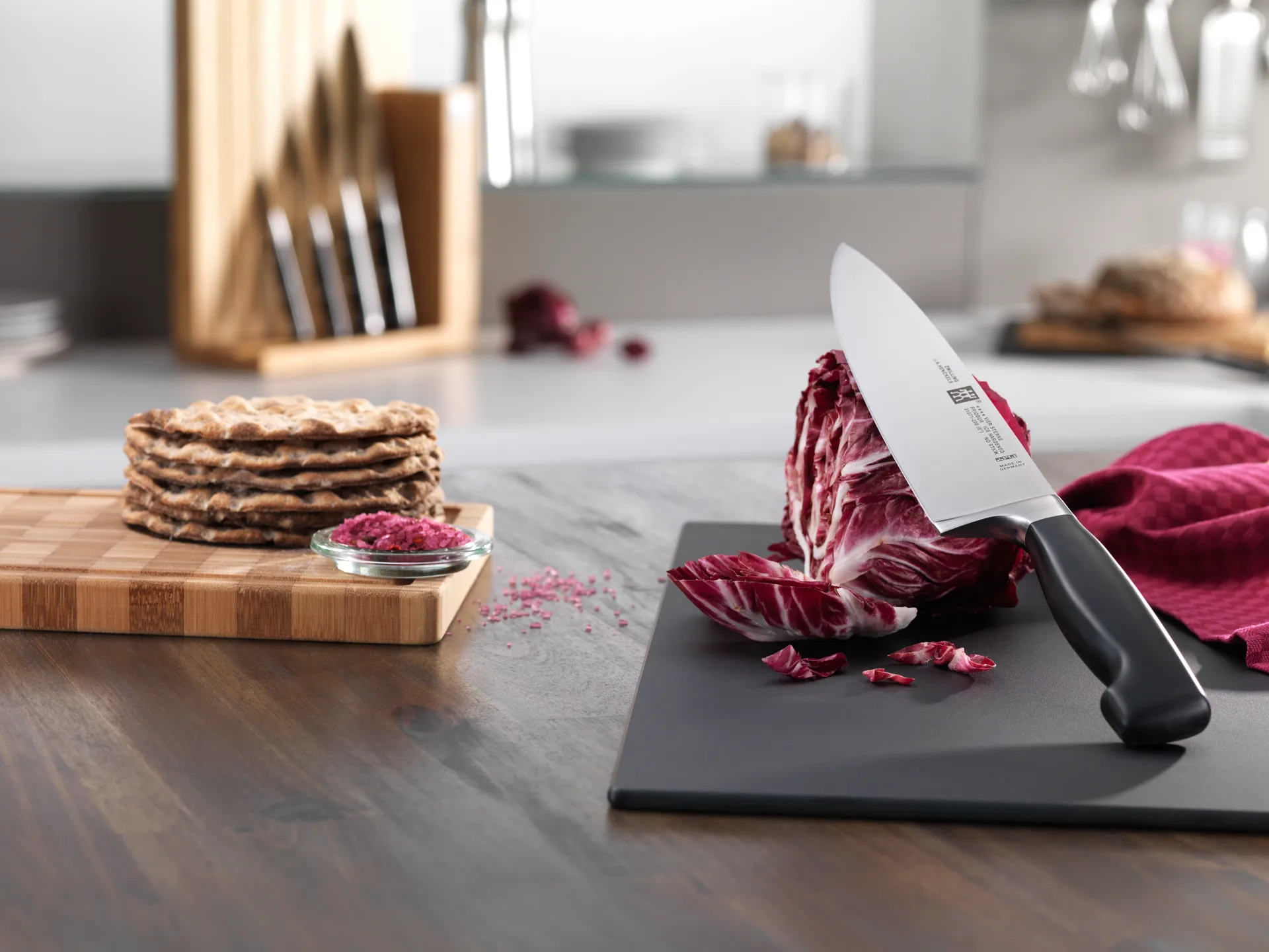 Zwilling Four star Kochmesser 20 cm, Schwarz-Edelstahl Zwilling