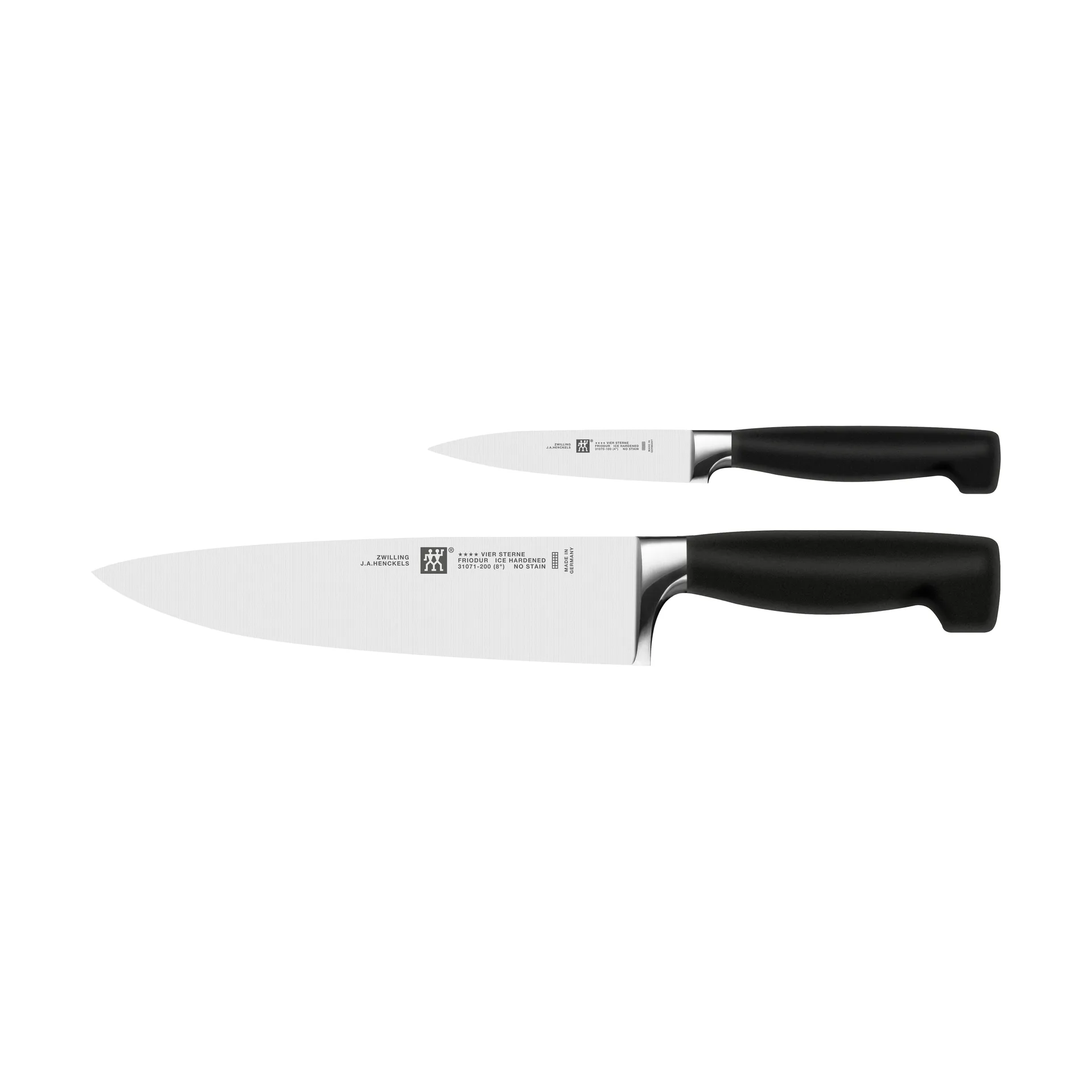 Zwilling Four star Messerset 2-teilig, Schwarz-Edelstahl Zwilling