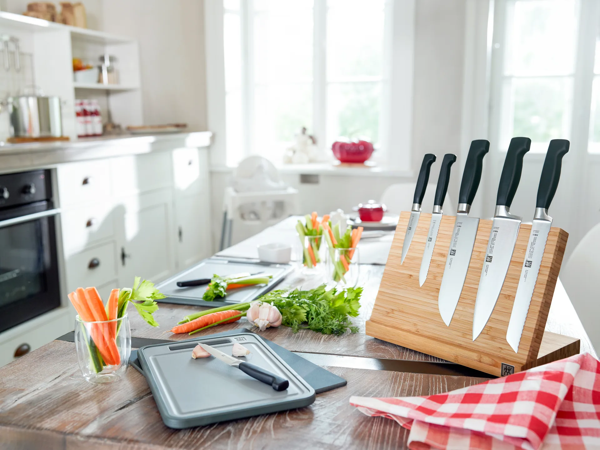 Zwilling Four star Messerset 3-teilig, Schwarz-Edelstahl Zwilling