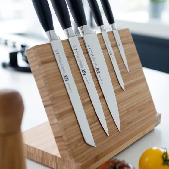 Zwilling Messerblock mit Magnet, Bambusholz Zwilling