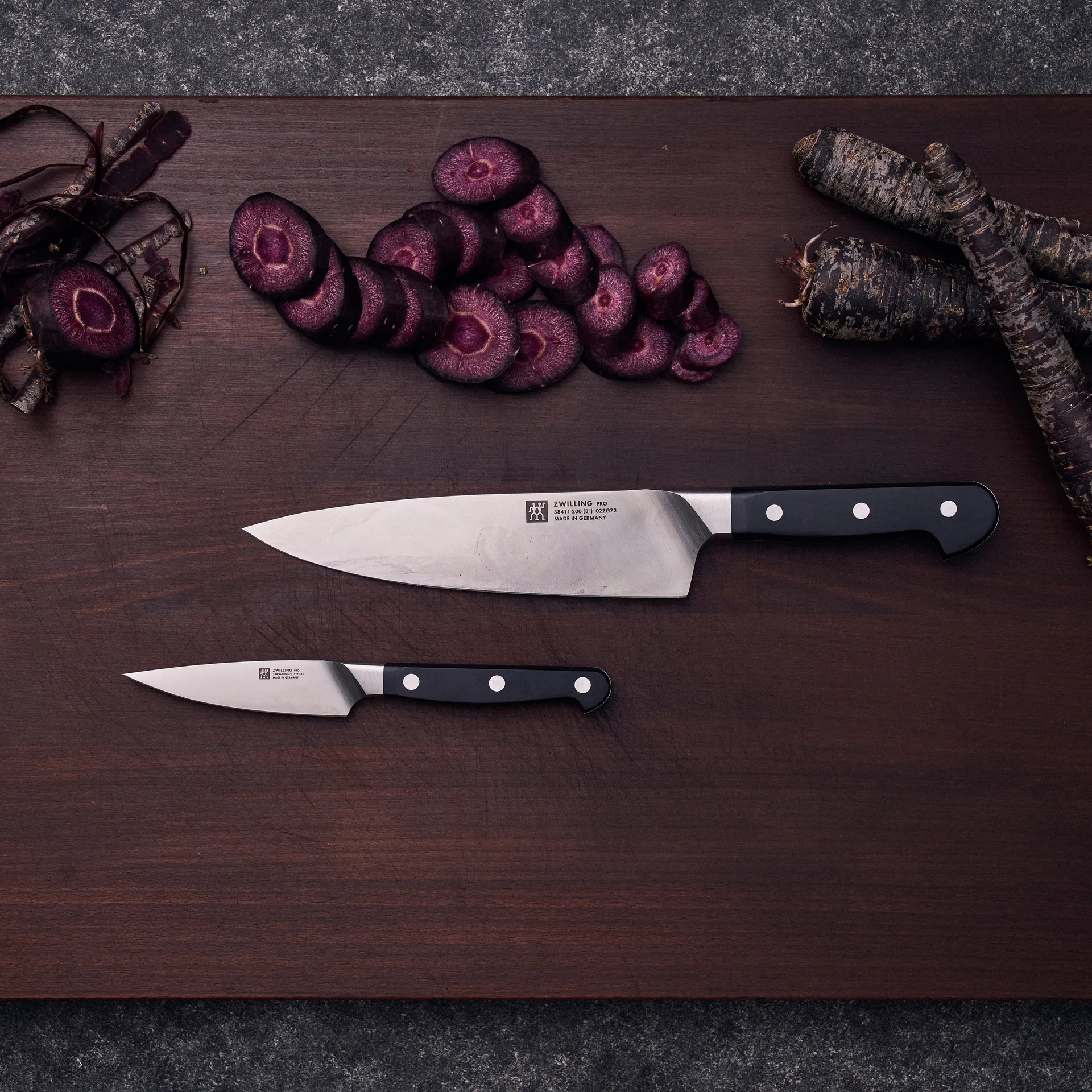 Zwilling Pro Messerset 2-teilig, Schwarz-Edelstahl Zwilling