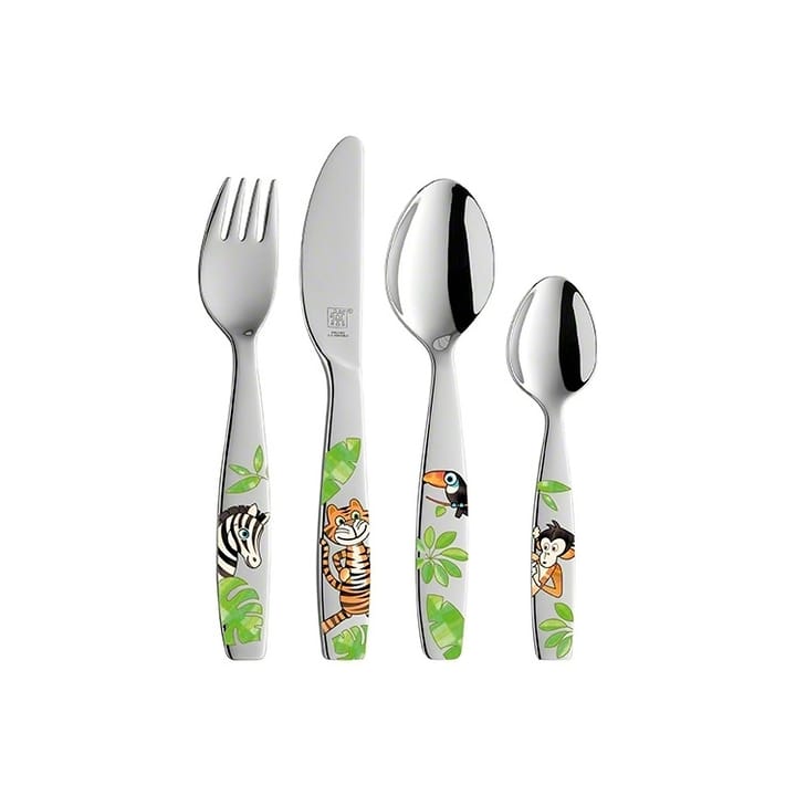 Zwilling Twin Kids Jungle Kinderbesteck 4 Teile, 4 Teile Zwilling