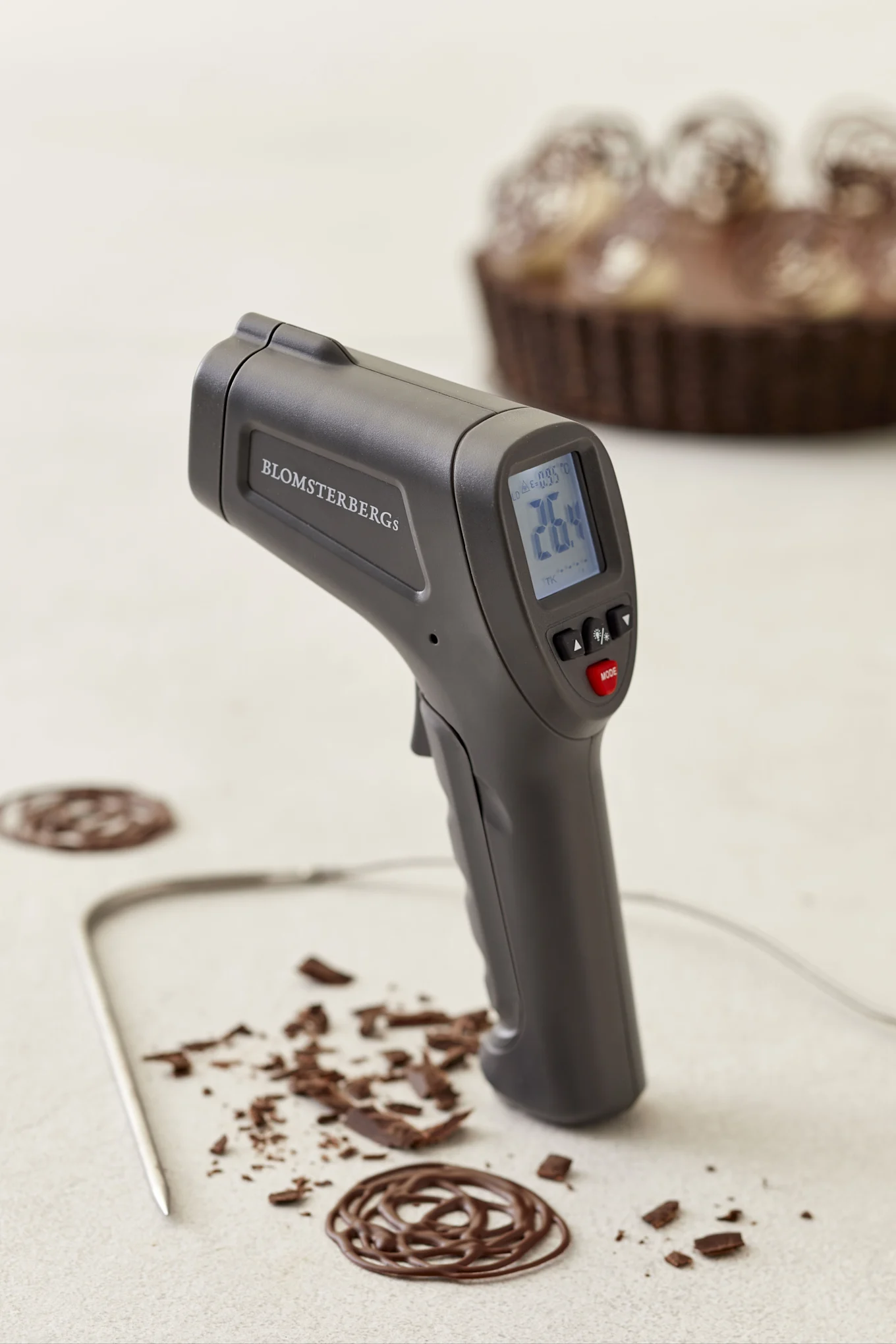 Das Infrarot-Laserthermometer von Blomsterberg.