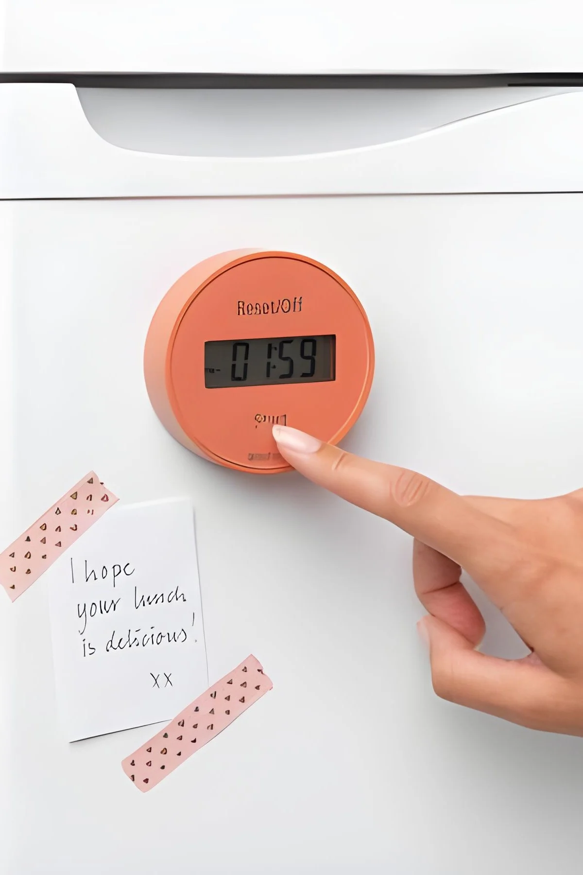 Der digitale Küchenwecker von Brabantia kommt nicht nur einem tollen Lachsrosa daher, sondern ist auch mit einem Magneten ausgestattet, der ihn am Kühlschrank haften lässt - unverzichtbar für Hobbyköche, die die Zeit im Blick behalten müssen.